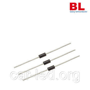 R2000 високовольтний діод випрямний (0,2A; 2000V; 250 ns)  DO-41, фото 1