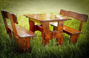 Виробництво меблів з натурального дерева для ресторану 3000*800