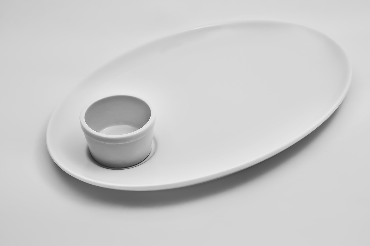 Блюдо порцелянове із соусником, фото 1