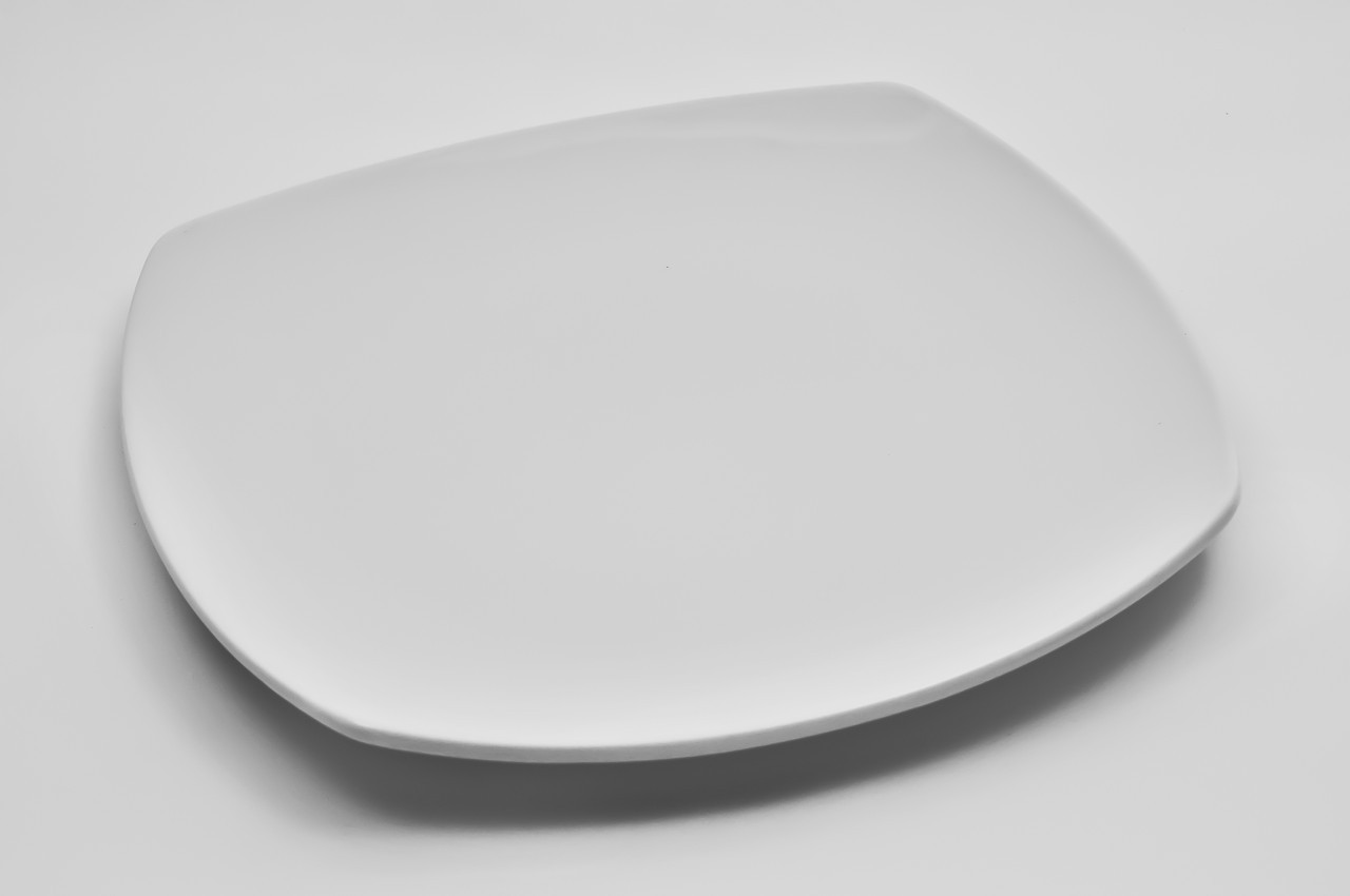 Тарілка порцелянова квадратна з округленими краями, фото 1