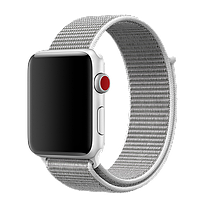 Ремешок для Apple Watch 42/44mm Nylon Sport Loop silver