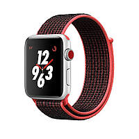 Ремешок для Apple Watch 42/44mm Nylon Sport Loop red/black