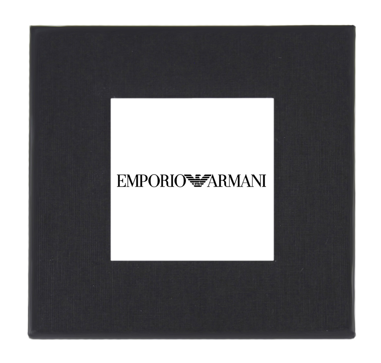 Подарункова упаковка - коробка для годинників, Emporio Armani (Емпоріо Армані) Чорний з білим ( код: IBW108-6