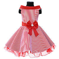 Нарядное пышное платье в ретро стиле в полоску для девочки "Стиляги".