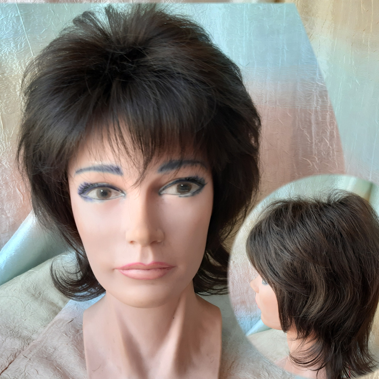 Перука каскад з канекалону шоколадний 3463-6, фото 1