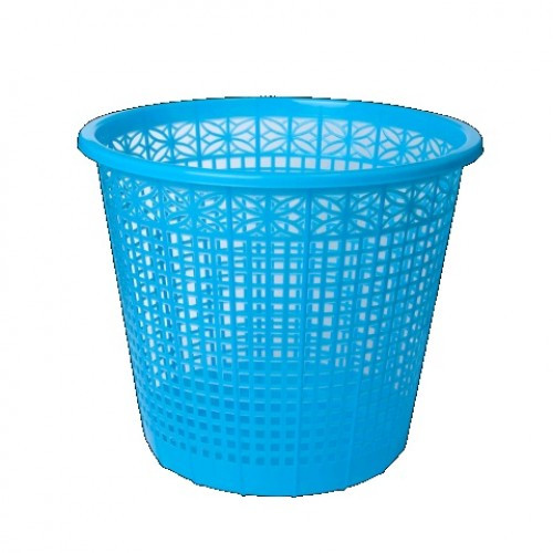 Кошик для паперів ZiBi 3040-02 пластик. кругла 8 л СИНЯ (1)