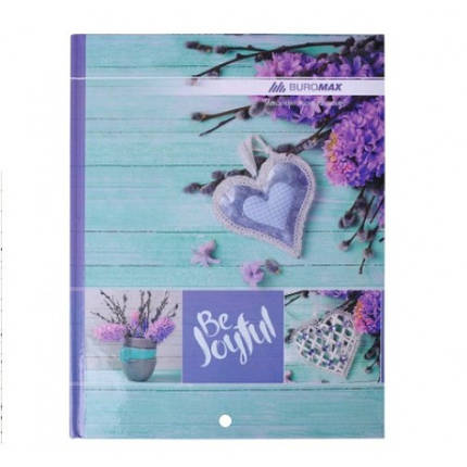Канцелярська книга А4 BUROMAX 2400-306 тв. обкл. 96арк. клітинка ROMANTIC (1/8), фото 1