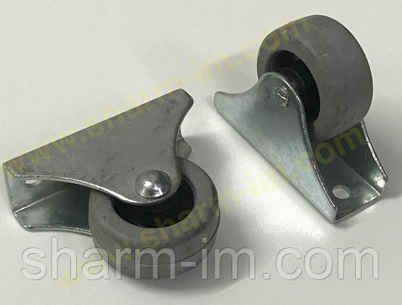 Ролик меблевий D-30 мм Прогумований h-42 мм, фото 1