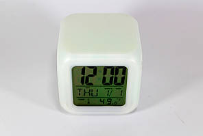 Електронні настільні світяться годинник-хамелеон CX 508, білий колір ( код: IBW199 )