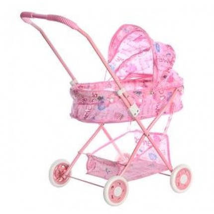 Коляска 883 для ляльки метал класичний 65-29-67см люлька47-25см складна в пакеті 35-68-10см, фото 1