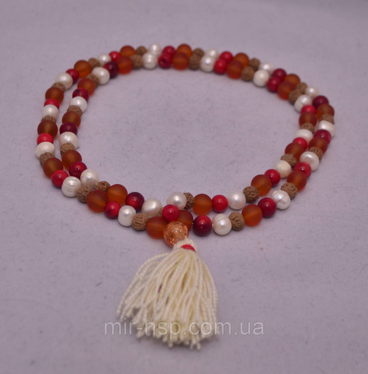 Мала Четки Из Рудракши, Речного Жемчуга, Коралла, Стекла 108 Бусин ...