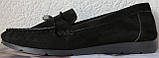 Nona! Супер! М'які жіночі мокасини чорного кольору замшеві туфлі весна літо Нона 36 розм, фото 6