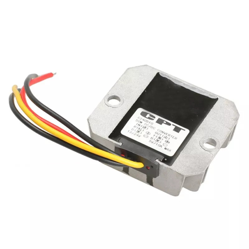 Перетворювач 12V/24V to 5V 10A 50W інвертор автомобільний для вантажних автомобілів