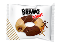 Пончик BRAWO DONUT мармуровий з какао начинкою 24 шт
