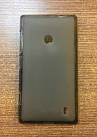Силиконовый чехол на телефон Nokia Lumia 525 чёрного цвета