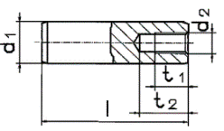 Креслення штифта DIN 7979