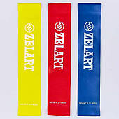 Набір фітнес-гумок для тренувань LOOP BANDS (3 шт., 500x50 мм, товщина — 0,35 мм, 0,5 мм, 0,7 мм)