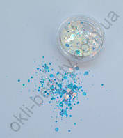 Великі блискітки №1 (гліттер) для дизайну нігтів