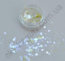 Великі блискітки №3 (гліттер) для дизайну нігтів