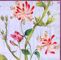 Салфетка для декупажа Цветы на сиреневом фоне 4492