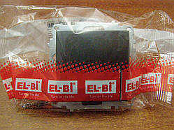 Вимикач подвійний без рамки El-Bi ZENA чорний металік