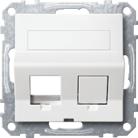 Плата похила для Keystone RJ45, полярно-білий Shneider Merten(MTN4568-0319)