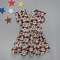 Летнее платье Minnie Mouse для девочки. 86-92; 98-104; 122-128 см