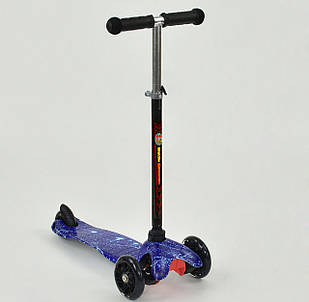 Самокат Mini Нічне небо світні колеса, алюмінієва трубка