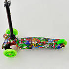 Самокат Mini Монстрики світні колеса, алюмінієва трубка, фото 3