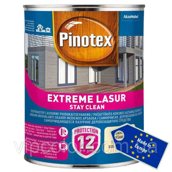 Pinotex EXTREME LASUR 3 л Самоочисне лазурне деревозахистний засіб, фото 1