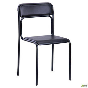 Офісний стілець Аскона чорний на металевих ніжках