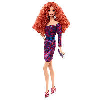 Кукла Барби Высокая Мода Городское Сияние Barbie Look City Shine Red Hair Doll Purple Dress CJF50