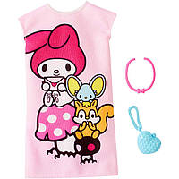 Одежда для кукол Барби Barbie Hello Kitty My Melody Pink Dress Fashion Pack FKT20