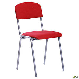 Офісний стілець Майстер алюм ніжки з м'яким сидінням червона тканина