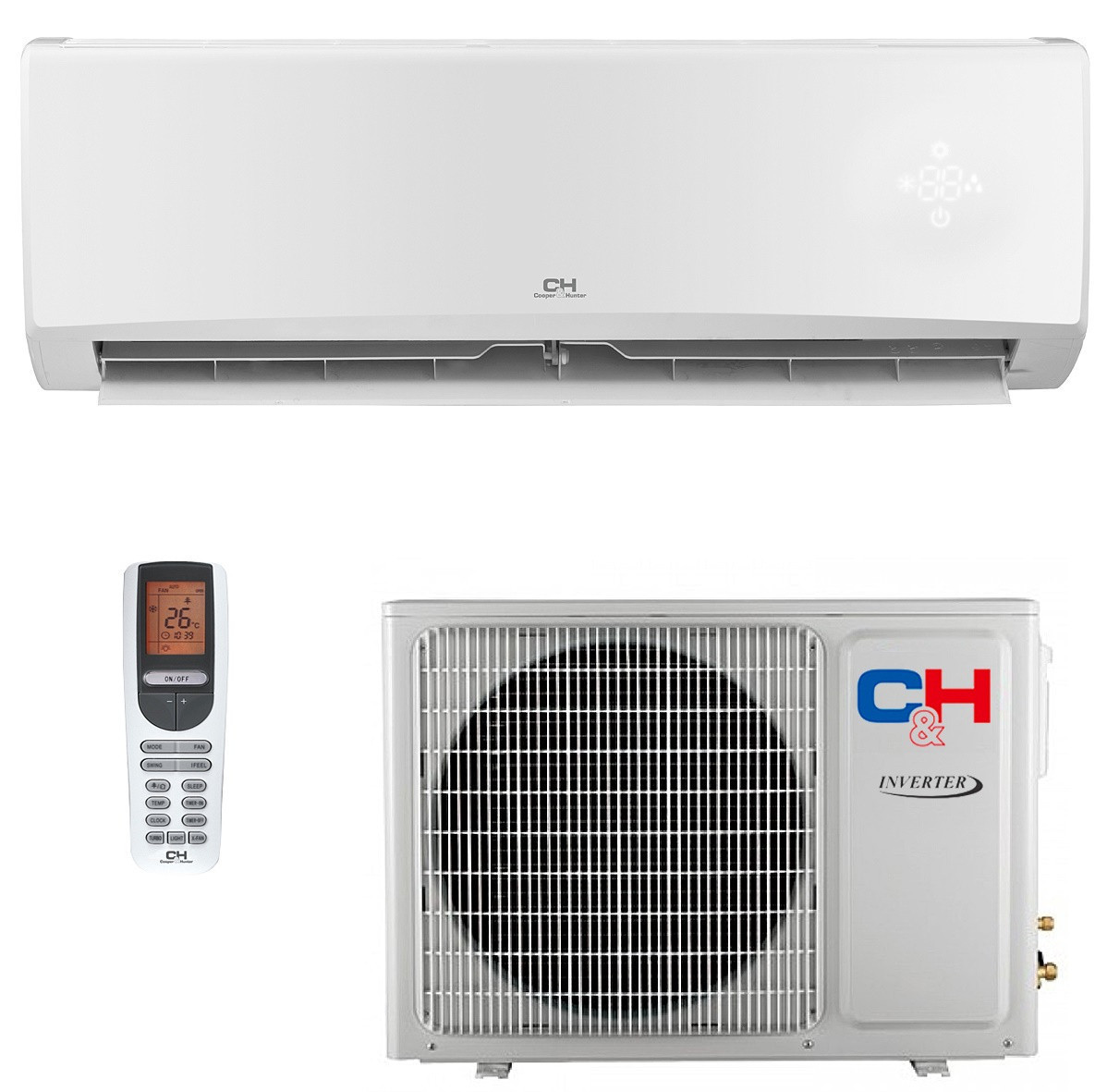 Інверторний кондиціонер спліт-система Cooper&Hunter Alpha Inverter CH-S24FTXE-NG R32 Wi-Fi