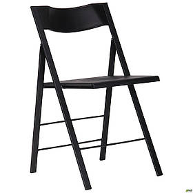 Розкладний стілець AMF Ібіца чорний зі спинкою для саду на терасу кафе для заходів