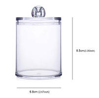 Контейнер для вушних паличок БЕЗ КРИШКИ - діаметр 6,5 см, пластик
