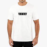 Белая футболка Sesh / Bones Logo футболки Бонс Сеш Сэш