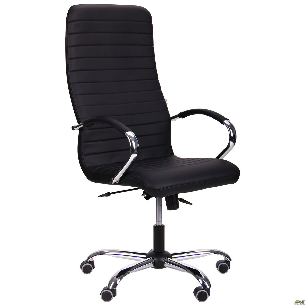 Офсне крісло керівника АМФ Фрідом Хром ANYFIX чорне, фото 1