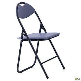 Розкладний стілець Джокер чорний ПВХ для саду та пікніка