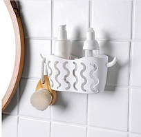 Кошик для губок, мочалок біла - розмір 15,2*8,2 см, пластик