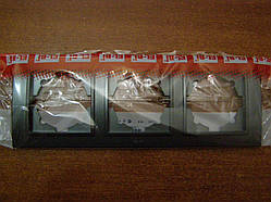 Рамка потрійна El-Bi ZENA димчата 0527