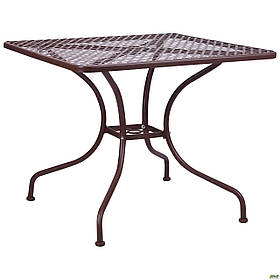 Вуличний стіл АМФ Прованс металевий hy-т051 квадратний какао для саду кафе на терасу