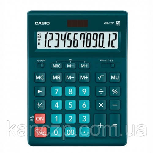 Калькулятор Casio 12 розрядний Темно-зелений, фото 1