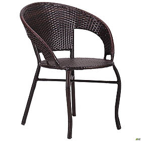 Вуличне крісло AMF Catalina пластик-ротанг коричневий для кафе і для саду