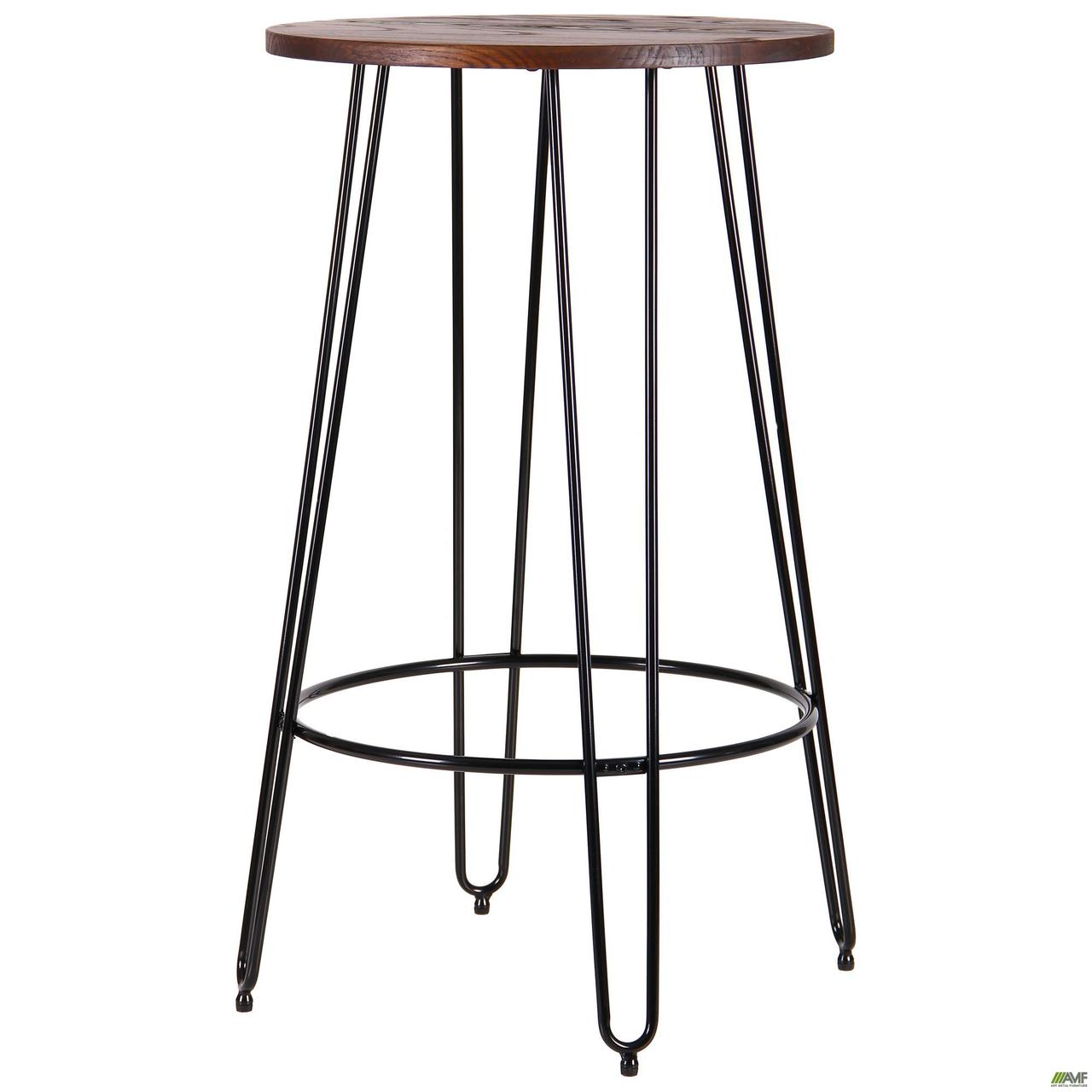 Високий столик Nirvana круглий 60 см чорний для бару-кафе