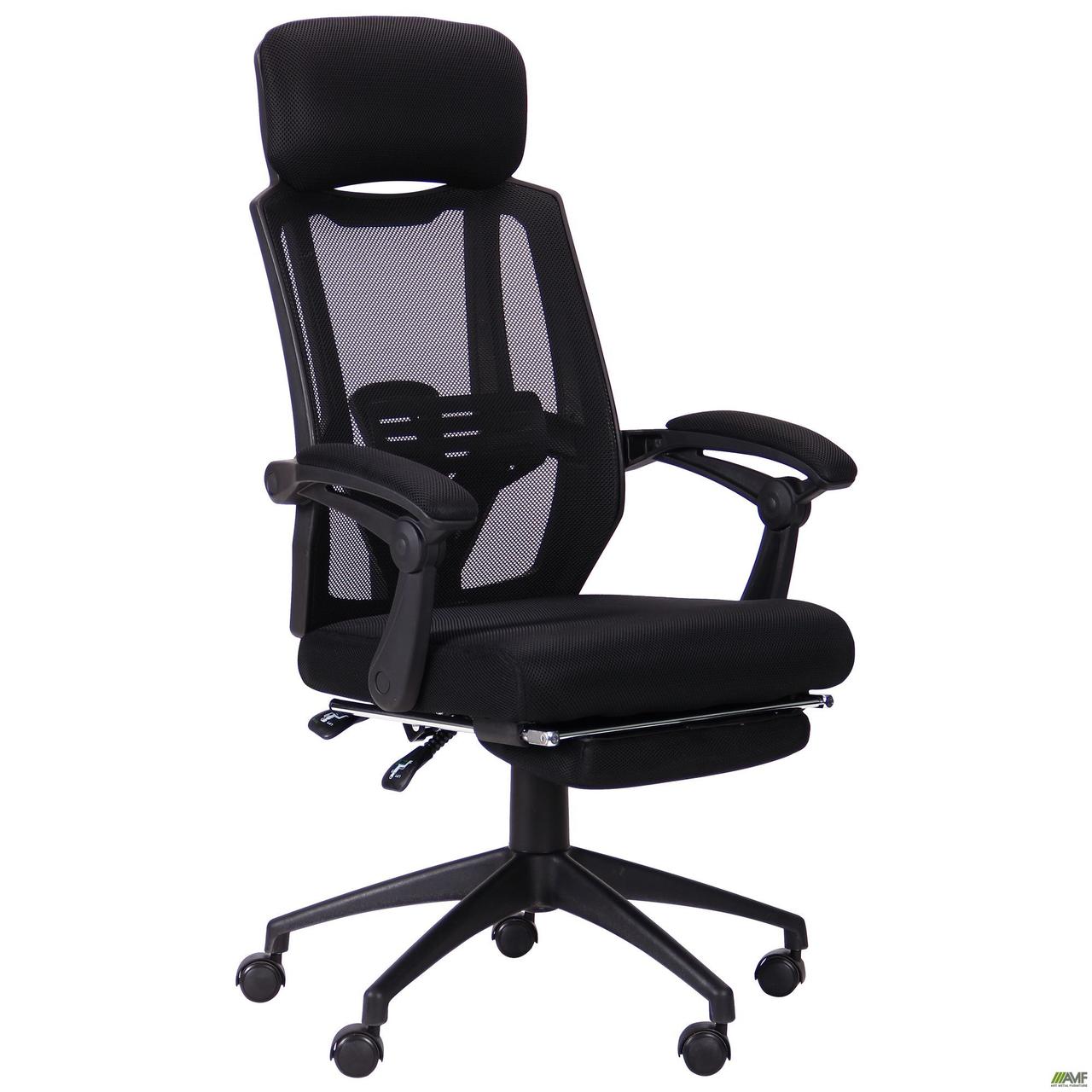 Комп'ютерне крісло AMF Art чорний, фото 1