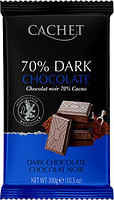 Шоколад Cachet Dark (Кашет) Чорний 70% Какао 300 г Бельгія (опт 5 шт)