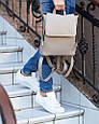 Рюкзак із клапаном KotiСo 30х23х10 см світло-сірий софетель , фото 4