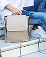 Рюкзак із клапаном KotiСo 30х23х10 см світло-сірий софетель , фото 5
